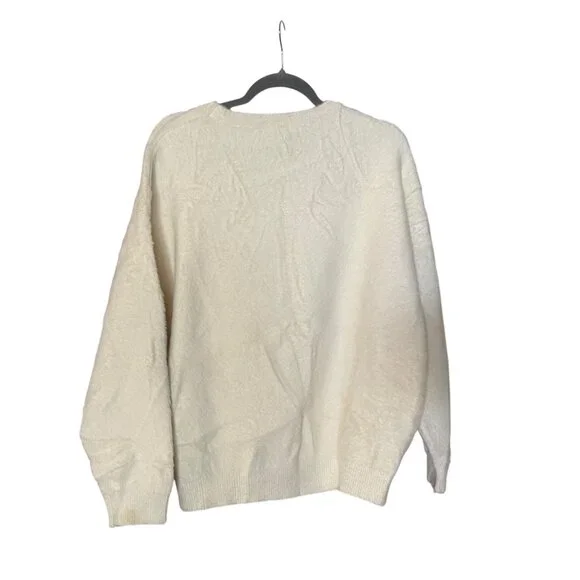 Molly Bracken Premium Cream Crewneck Sweater Sz Md - Picture 2 of 4